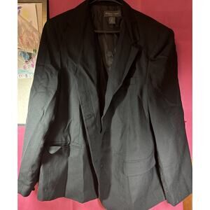 Working Classics Designs & Co Size 24 Black Longline Button Blazer V3